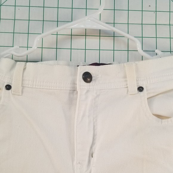 Gloria Vanderbilt White Denim Jeans 8 - Picture 4 of 4